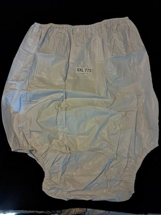 Nieuw plastic broekje XXL 773, Verzenden, Wit, Broekje of Short
