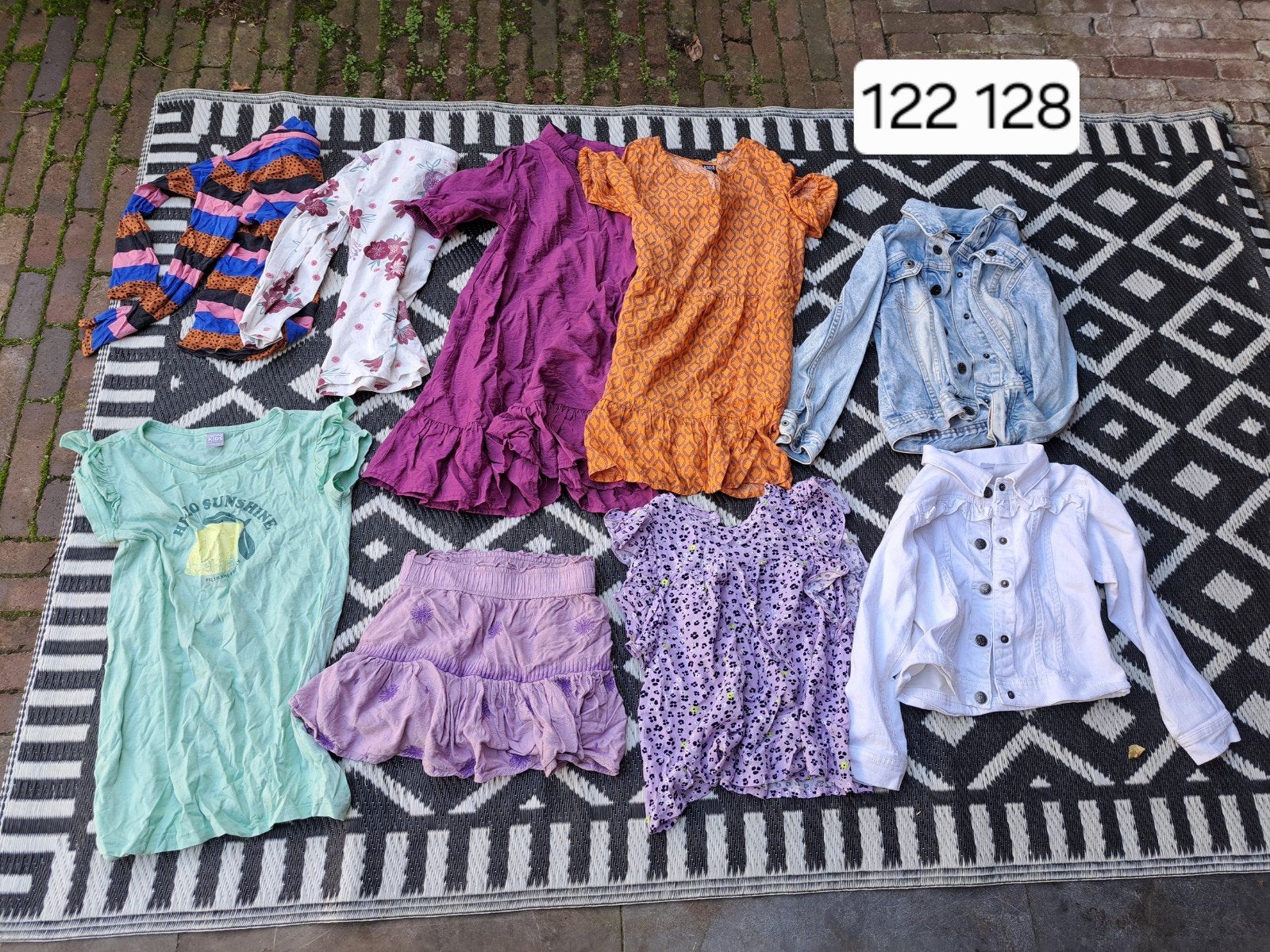 Kledingpakket meisje 122 128, Kinderen en Baby's, Ophalen of Verzenden, Zo goed als nieuw, Meisje