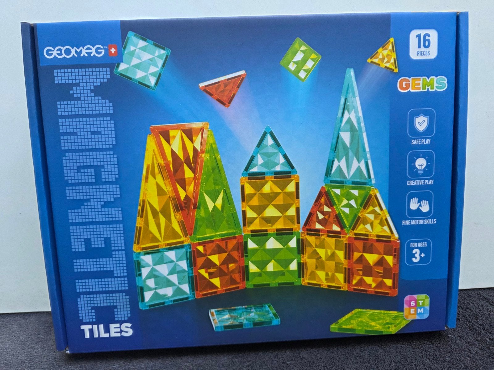 Geomag Magnetic Tiles Gems - 16 Stuks Bouwset, Ophalen, Nieuw, Overige merken