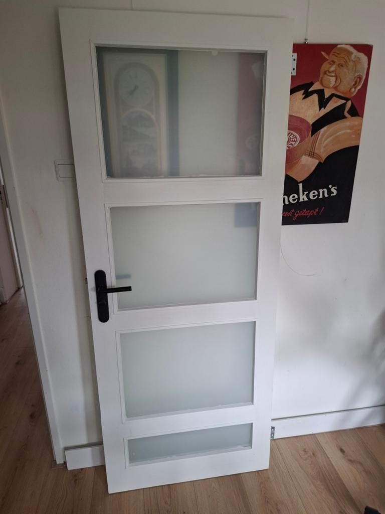 Een stompe deur zonder beslag, Binnendeur, Ophalen of Verzenden, Zo goed als nieuw, 200 tot 215 cm