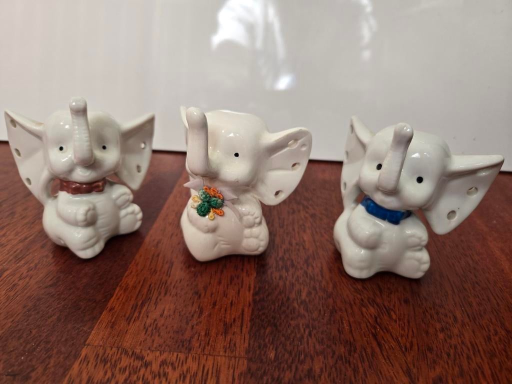 Vintage Olifantjes - Oorbellen & Ringen Houders, Ophalen of Verzenden