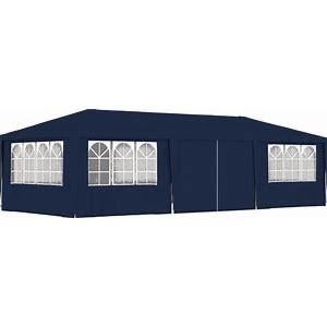 Partytent 4 x 9 m – Blauw – Incl. zijwanden, Tuin en Terras, Partytenten, Ophalen, Opvouwbaar, Partytent, Zo goed als nieuw