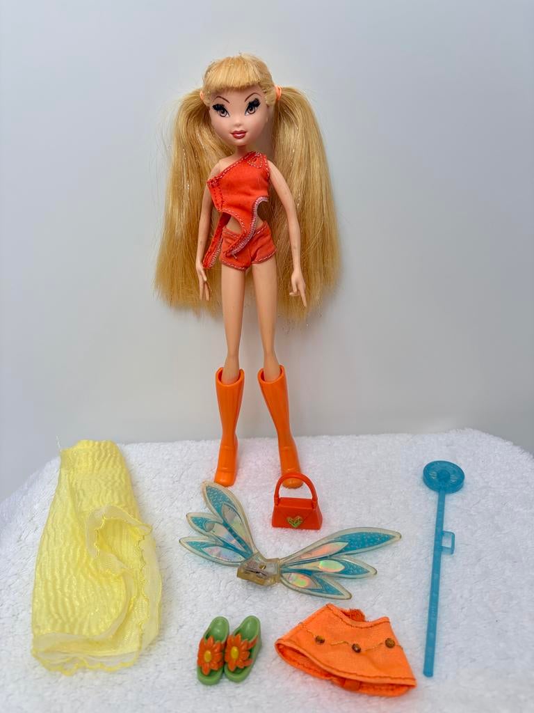 Vintage Mattel Winx Club Stella Pop - Pixie Magic (2004), Kinderen en Baby's, Speelgoed | Poppen, Ophalen of Verzenden, Gebruikt