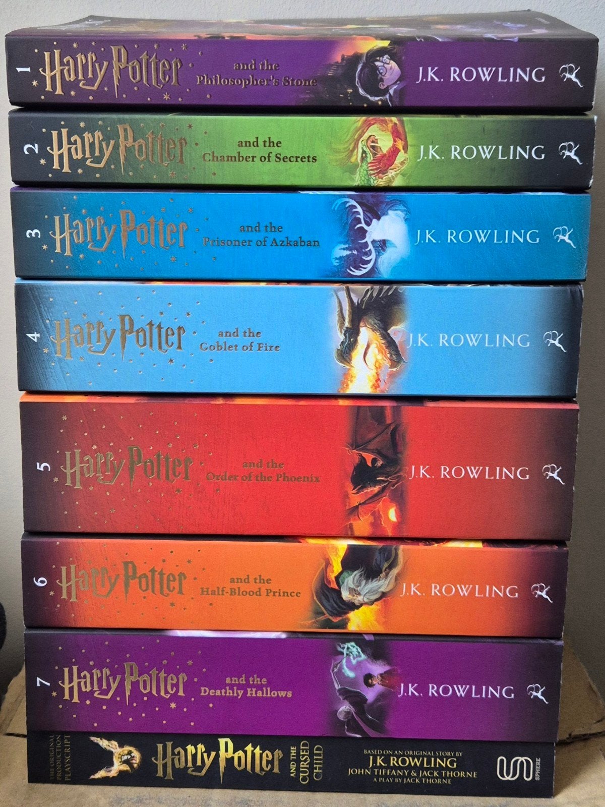 Harry Potter complete boekencollectie 1 t/m 8 Engels, Boeken, Ophalen of Verzenden, Zo goed als nieuw, J.K. Rowling