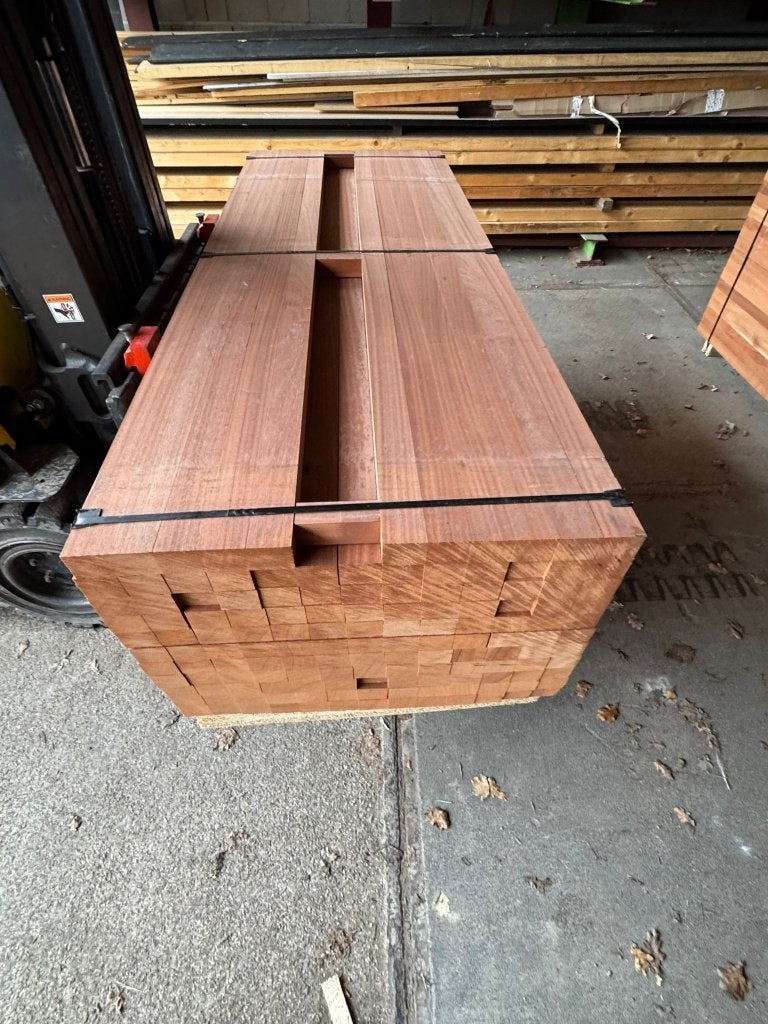 Hardhout meranti [55x50, 61x50], Ophalen, Nieuw, Hardhout, 180 tot 250 cm