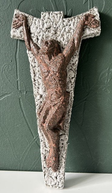 AMHA muurreliëf crucifix Joop Puntman 1960's, Ophalen of Verzenden