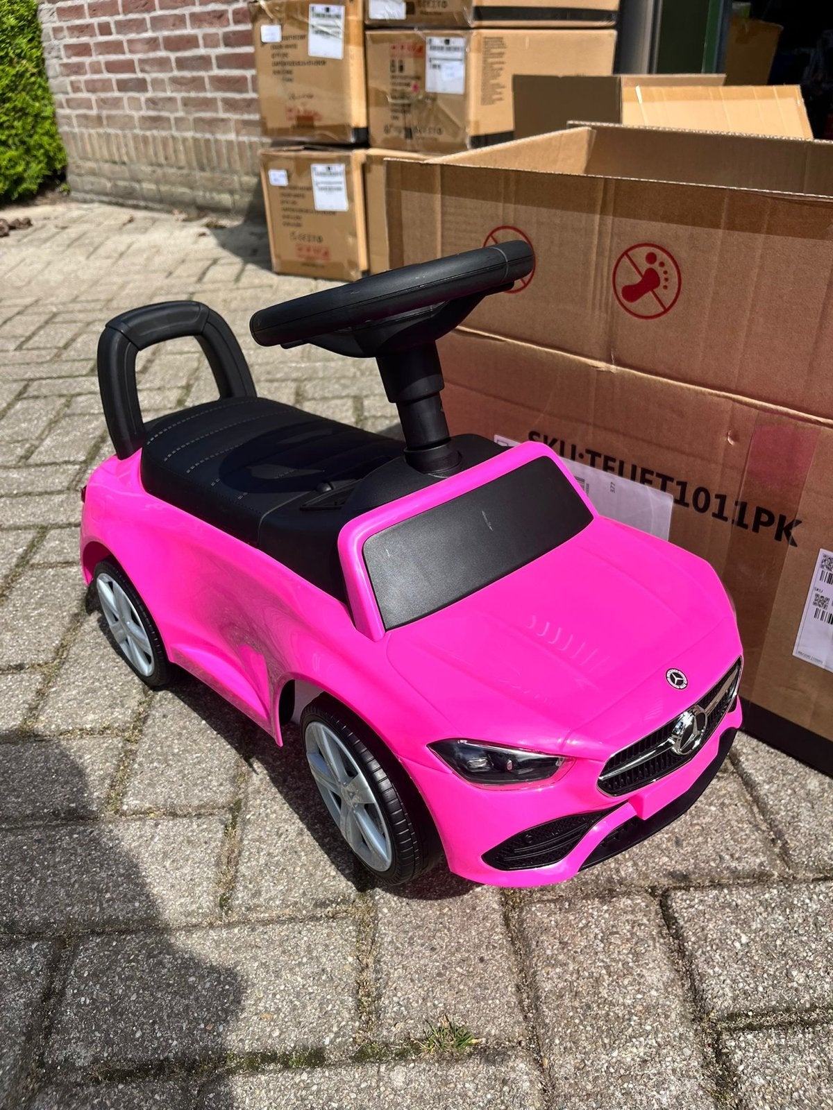 Nieuwe Roze Mercedes Loopauto voor Kinderen, Loopvoertuig, Onbekend, Nieuw, Ophalen of Verzenden