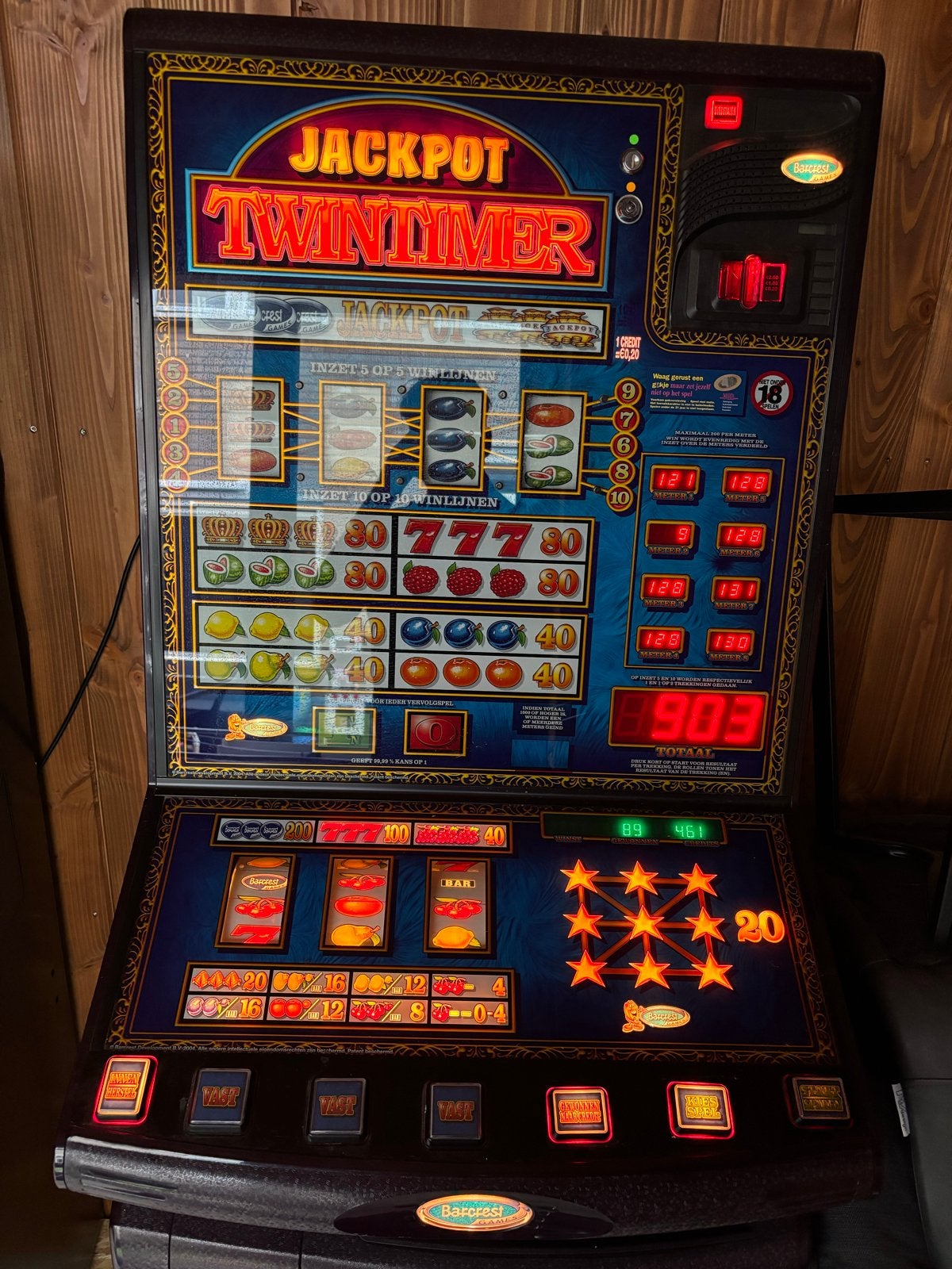 Jackpot Twintimer gokkast - Klassieke fruitautomaat, Verzamelen, Automaten | Gokkasten en Fruitautomaten, Euro, Ophalen, Gebruikt