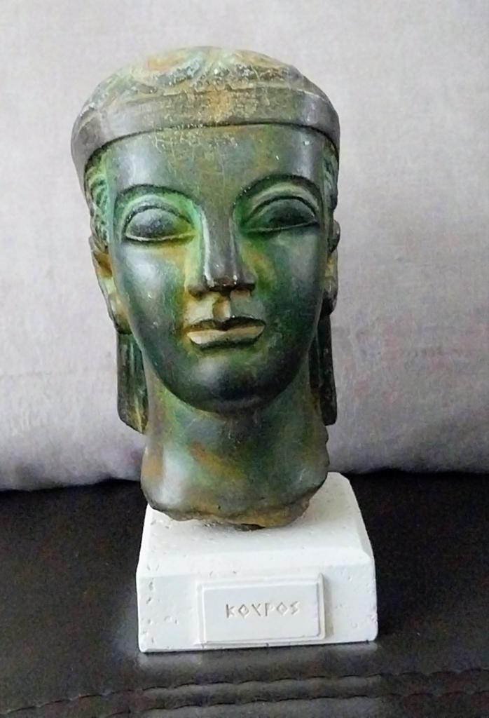 Griekse Kouros Buste, Antiek en Kunst, Kunst | Beelden en Houtsnijwerken, Buste, Brons, Man, Minder dan 20 cm, Europa, Klassiek