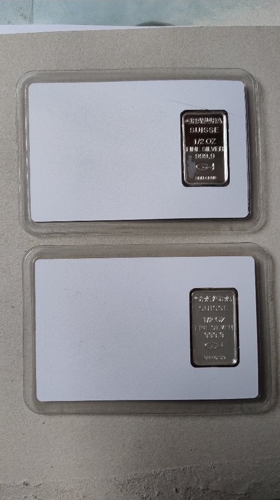 2 1/2 oz Zilver baren Gravura 2011 en 2012 met certificaatnr, Ophalen of Verzenden, Zilver
