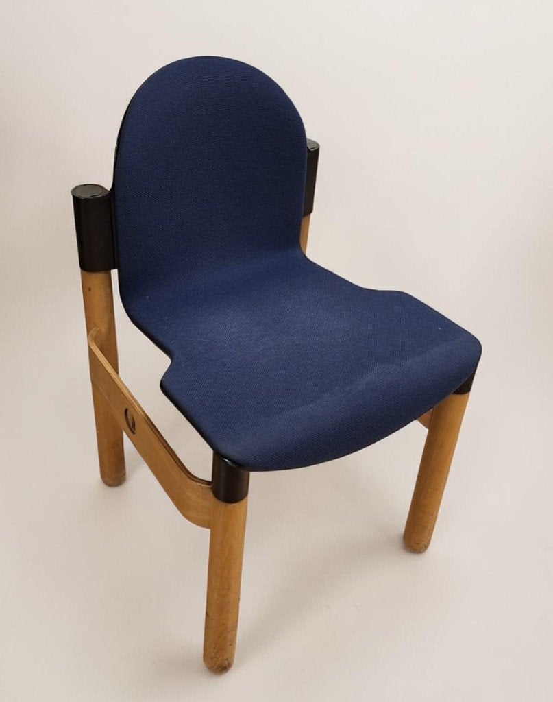 14 blauwe Thonet stoelen (Gerd Lange) per stuk te koop, Ophalen