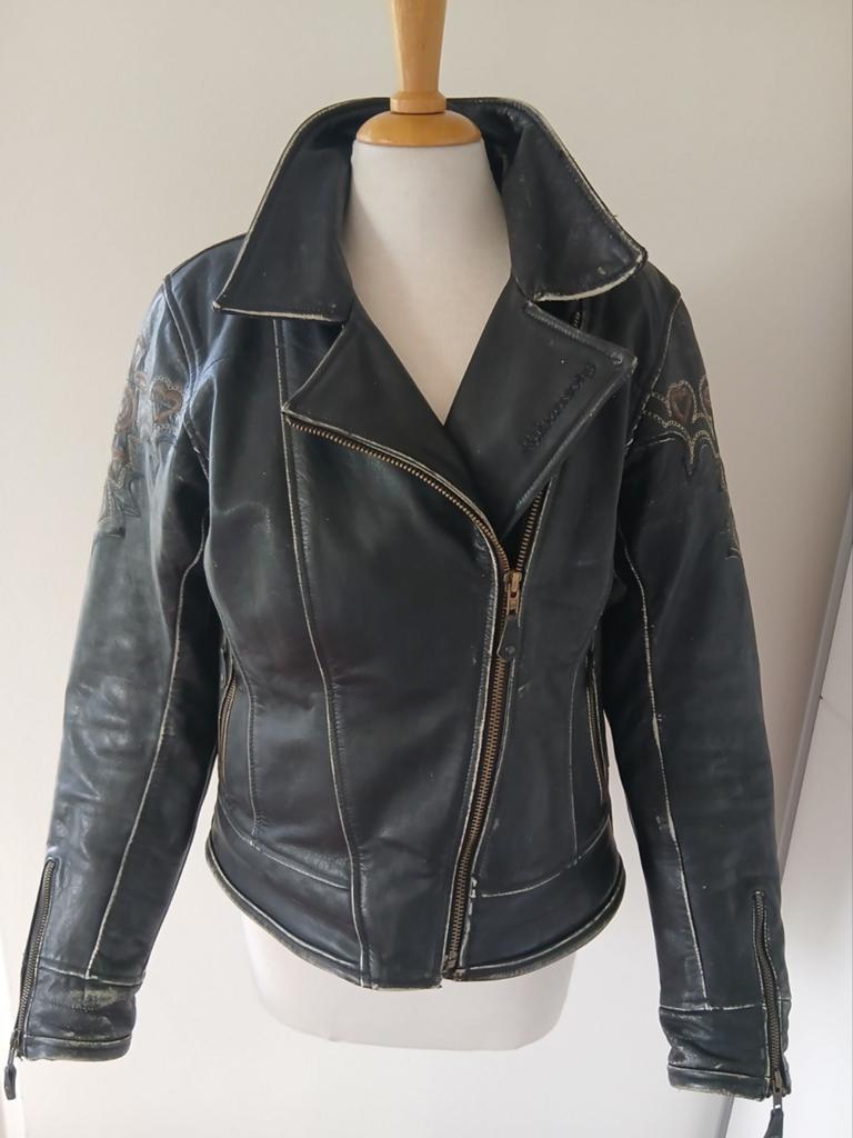 100 % Leren dames motor jas maat 38, merk Halvarssons., Jas | leer, Halvarssons, Ophalen of Verzenden, Dames