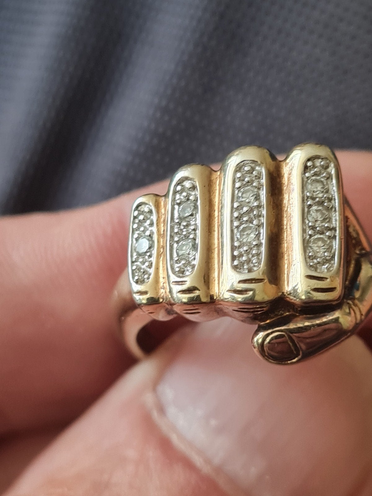 Goldplated  ring, Ophalen of Verzenden, Zo goed als nieuw, Dame, Goud