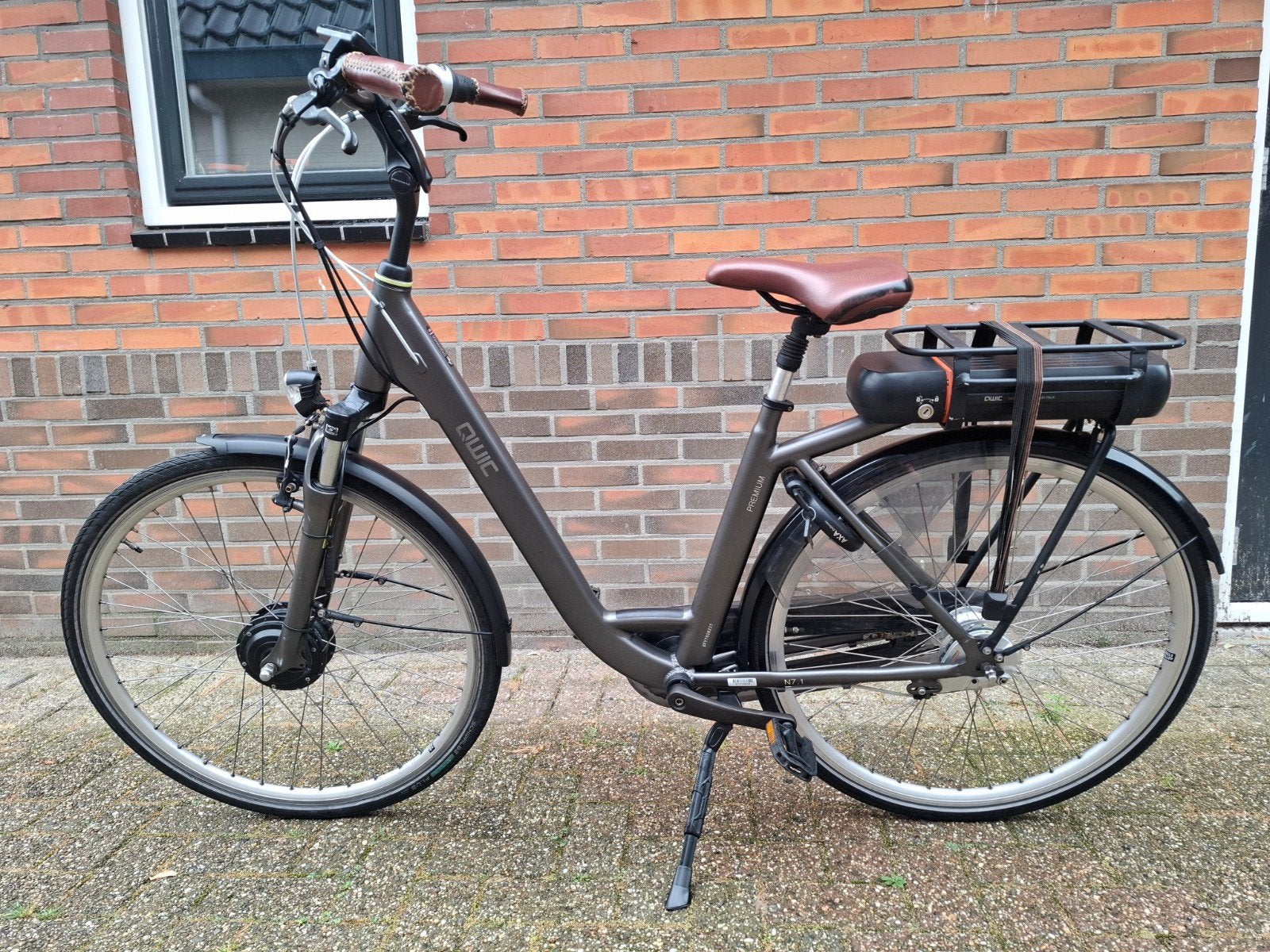 Qwic Premium N7.1 met krachtige voorwielmotor!, Gebruikt, 47 tot 51 cm, 50 km per accu of meer, Ophalen