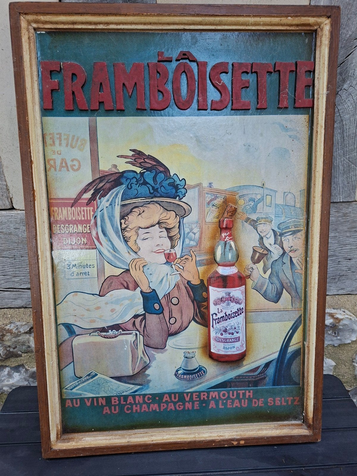 Oude 3D reclamebord 'La Framboise', Ophalen of Verzenden