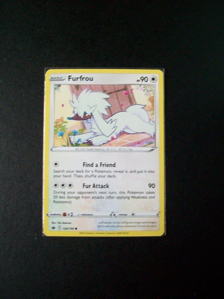 3288. Nieuwe Pokemon kaart FURFROU HP 90 (128/198), Verzenden, Nieuw, Losse kaart