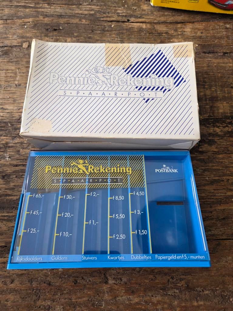 Vintage Postbank Pennie Rekening Spaarpot 1986, Verzamelen, Spaarpotten, Ophalen of Verzenden, Gebruikt, Kunststof, Overige thema's