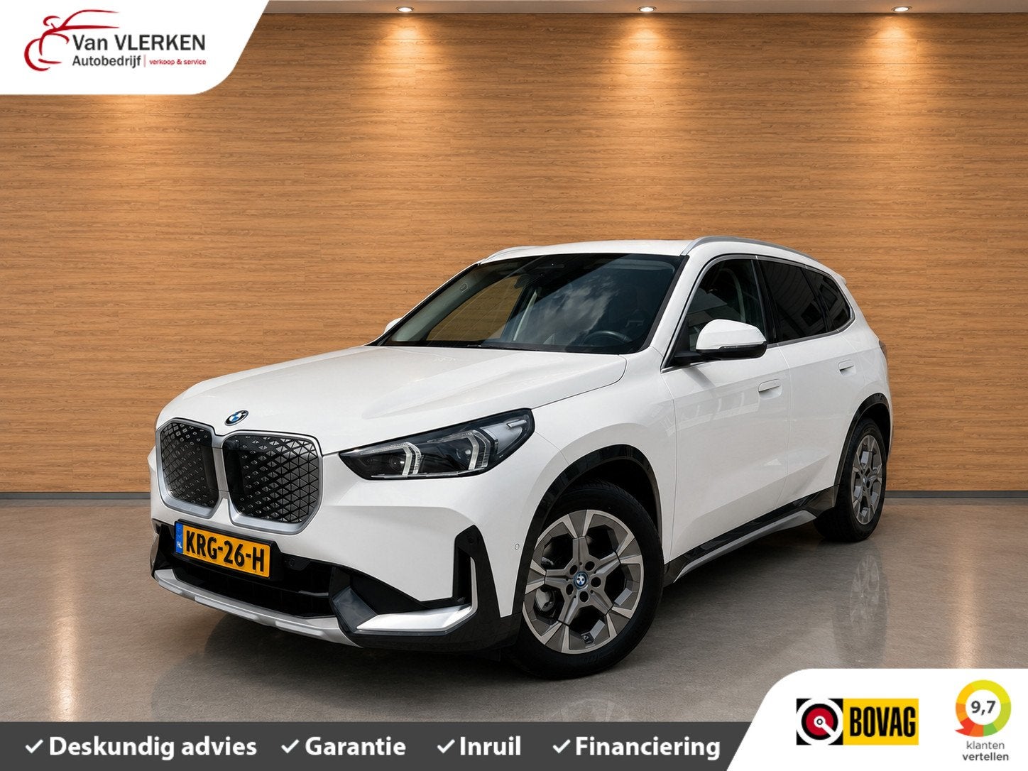 BMW iX1 eDrive20 67 kWh Leder bekleding stoelverwarming, 514 km, Gebruikt, 33 min, Wit