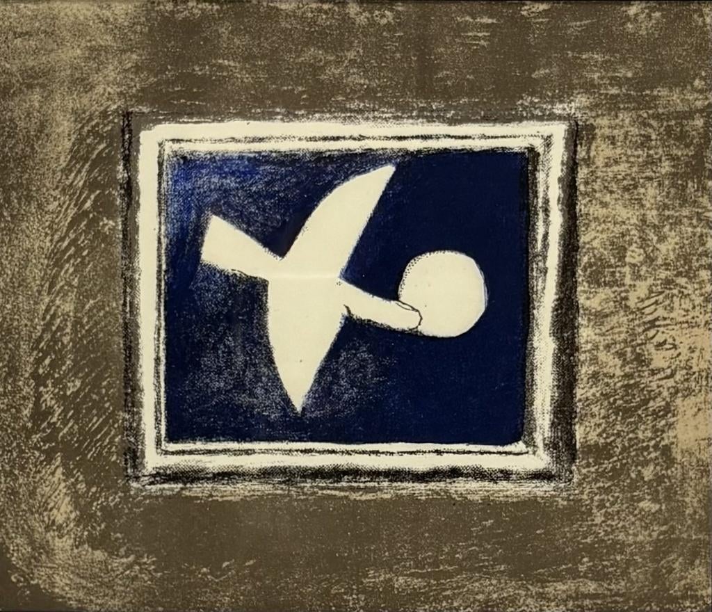 644. Kleurenlitho, G. Braque - "Astre et Oiseau", 1963, Ophalen of Verzenden
