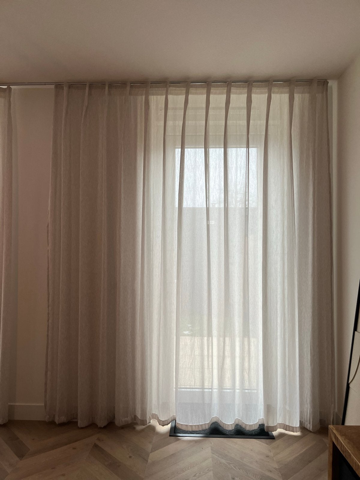Lichtdoorlatende inbetween gordijnen, beige/crème, Overige merken, Beige, Nieuw, Ophalen of Verzenden