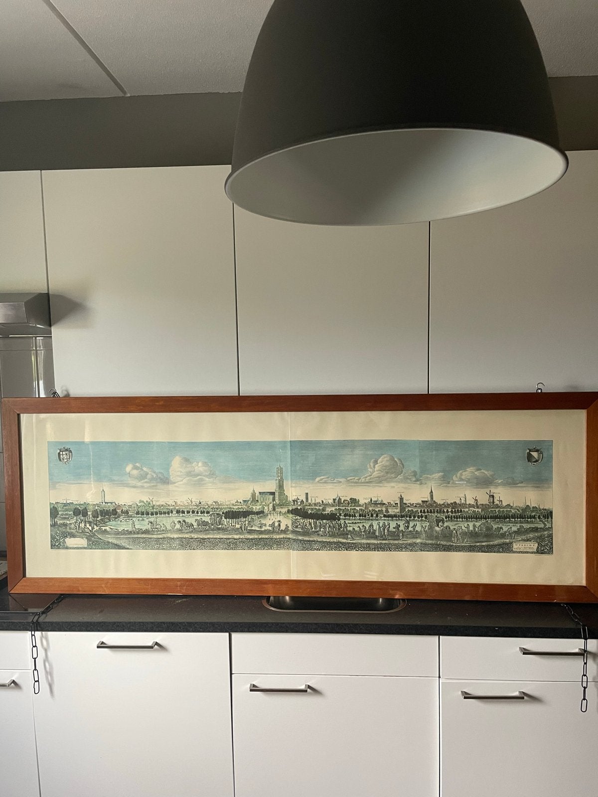 Afbeelding van de Stad Utrecht - H. Saftleven (1669), Antiek en Kunst, Handgekleurd, Ets, Stadsgezicht, 1600 - 1699