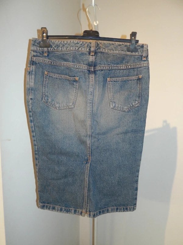 Dolce & Gabbana jeans rok blauw vintage eerstelijns IT 44, Maat 38/40 (M), Dolce & Gabbana, Zo goed als nieuw, Onder de knie