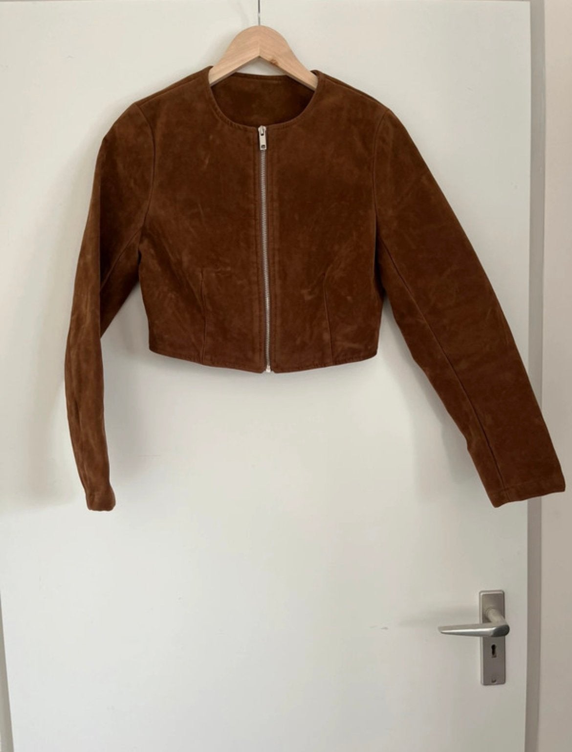 Cognac jasje / blazer bomberjack maat 38/M Effetto Moda Roma, Maat 38/40 (M), Bruin, Nieuw, Ophalen of Verzenden