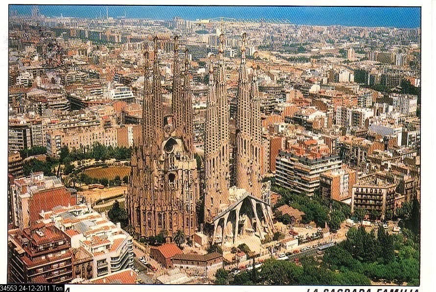 Ansichtkaart 	Barcelona (Spanje)	La Sagrada Familia, Verzenden, 1980 tot heden, Gelopen, Spanje