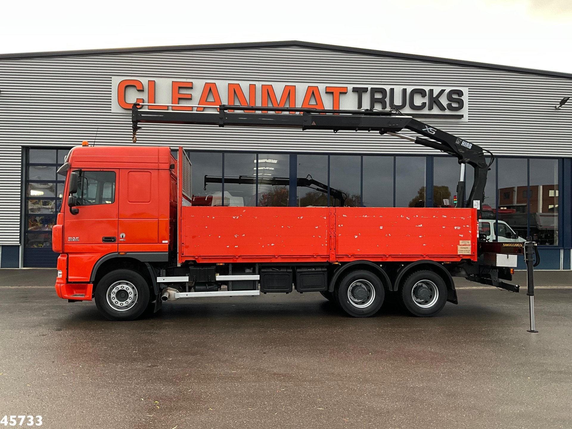 DAF FAT 105 XF 460 6x4 Manual Full Steel Hiab 16 Tonmeter la, Euro 5, Achterwielaandrijving, 462 pk, 2 stoelen