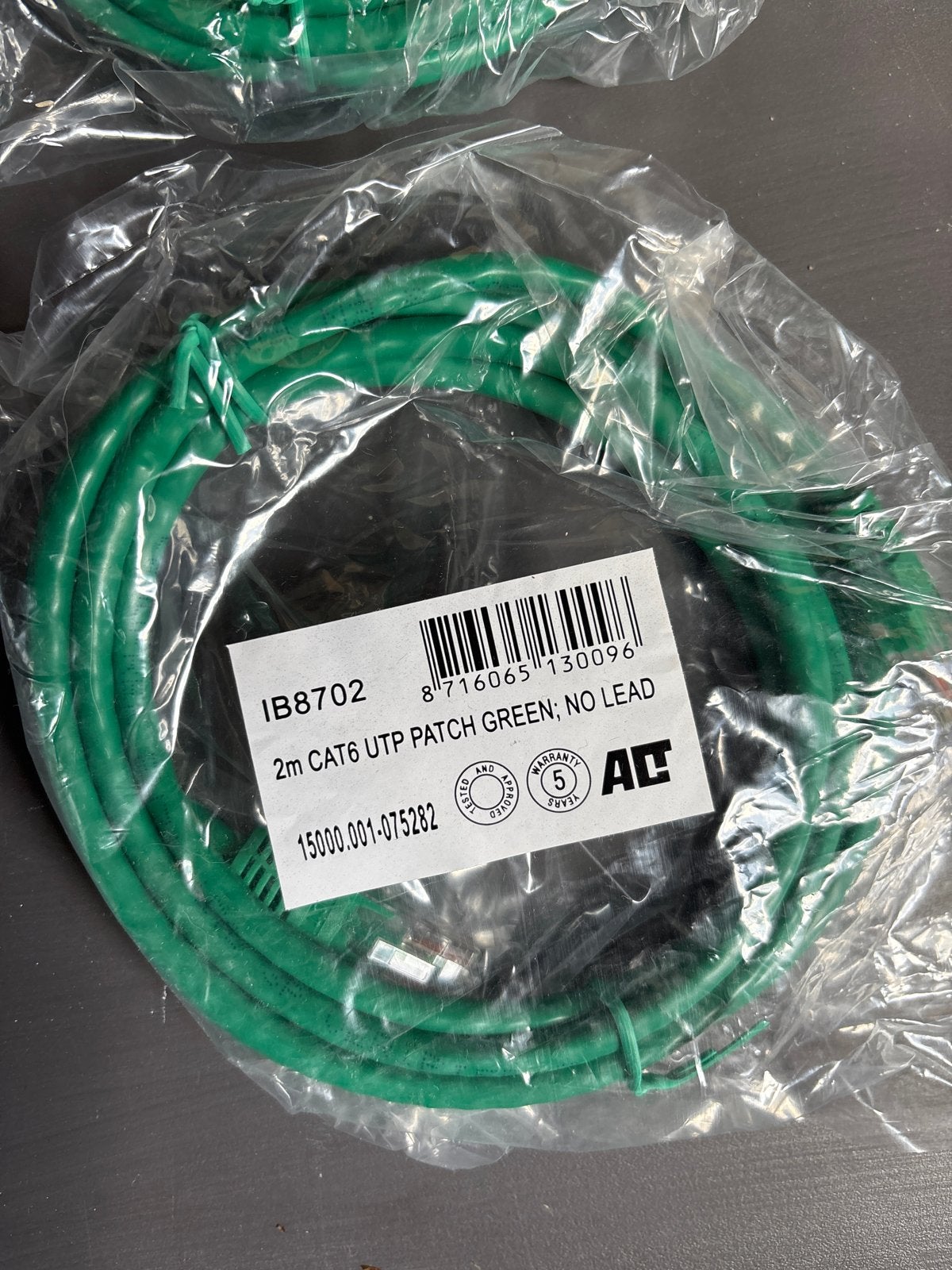 Nieuwe CAT6 UTP Patchkabels - Groen & Blauw, Computers en Software, Ophalen of Verzenden, Nieuw