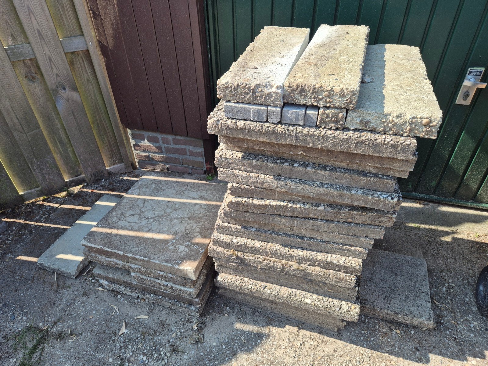 Beton/grindtegels 50x50, Ophalen, Gebruikt, Beton, Terrastegels
