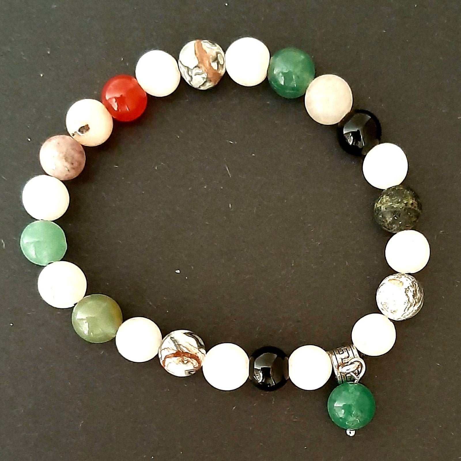 Kleurrijke kralenarmband met diverse edelstenen, Overige materialen, Overige kleuren, Nieuw, Ophalen of Verzenden