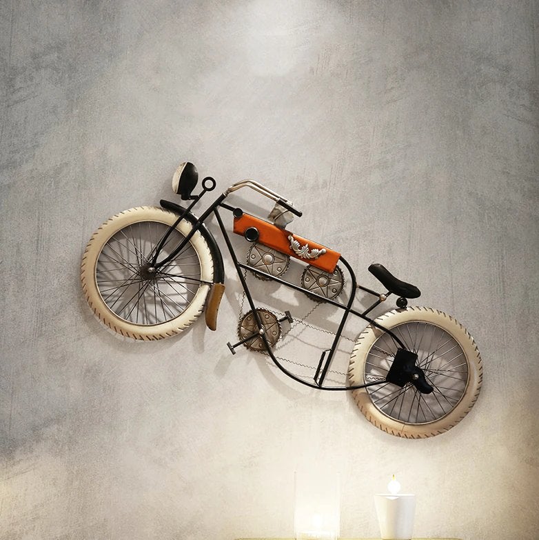 Smeedijzeren Fiets Voor Aan de Muur / Beeld Decoratie, Verzenden, Nieuw