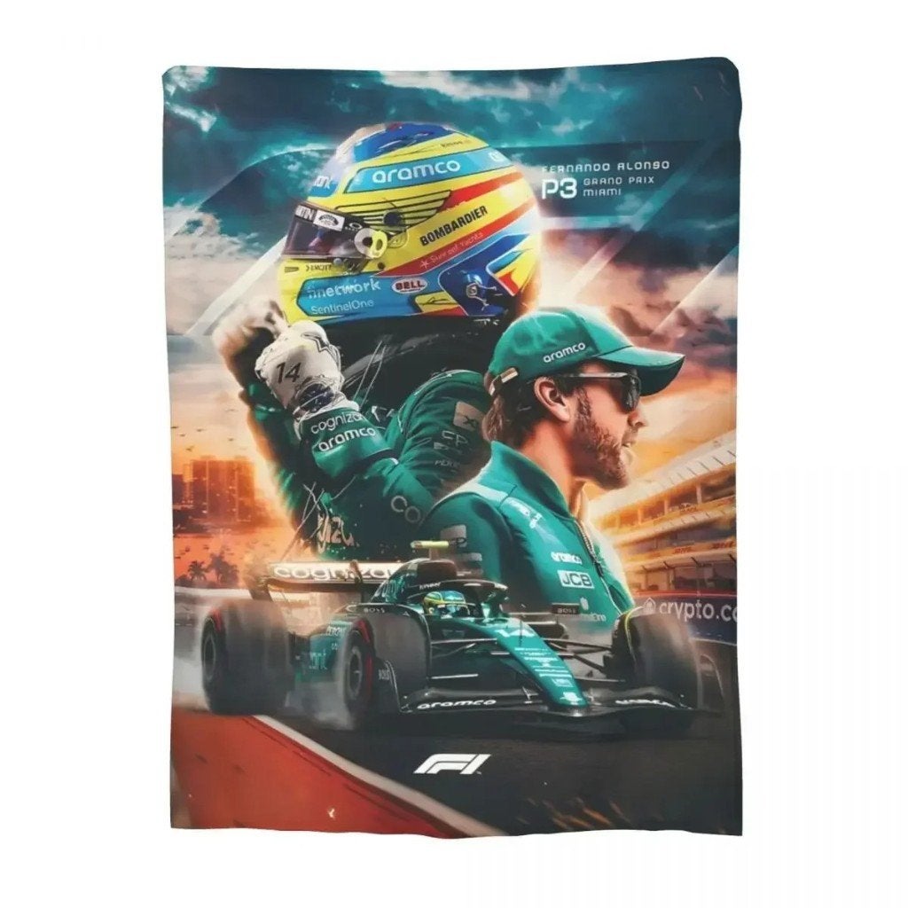 Prachtige zachte pluche deken - Fernando Alonso