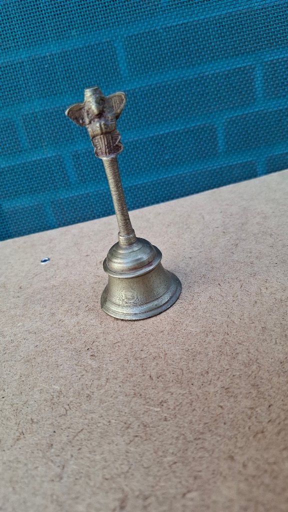 tafelbel brons met vogel uil, Ophalen of Verzenden, Brons