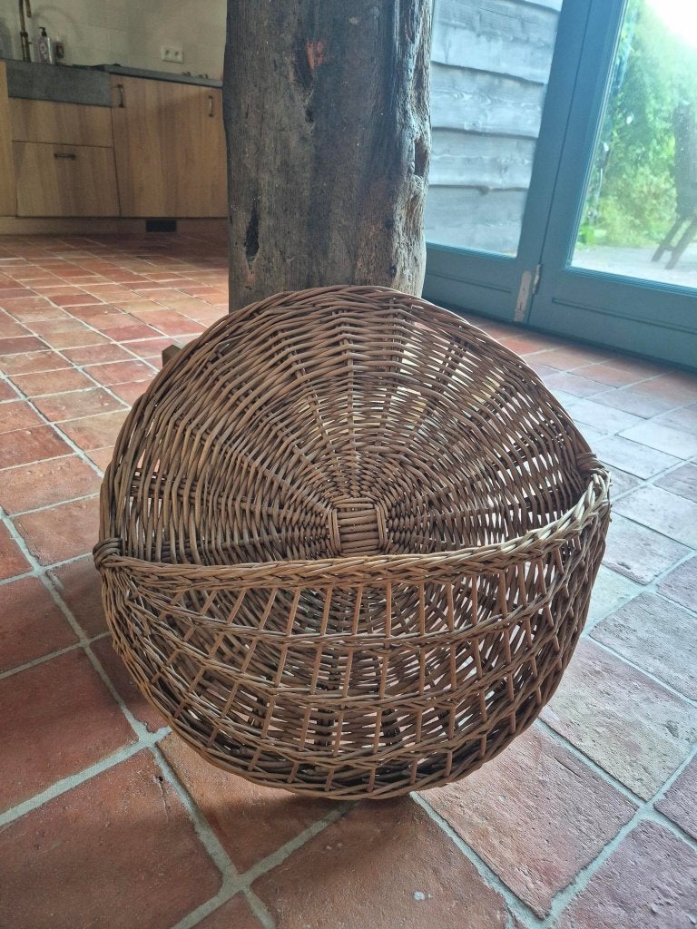 Rieten wandmand, Mand, Rond, Ophalen of Verzenden, Zo goed als nieuw