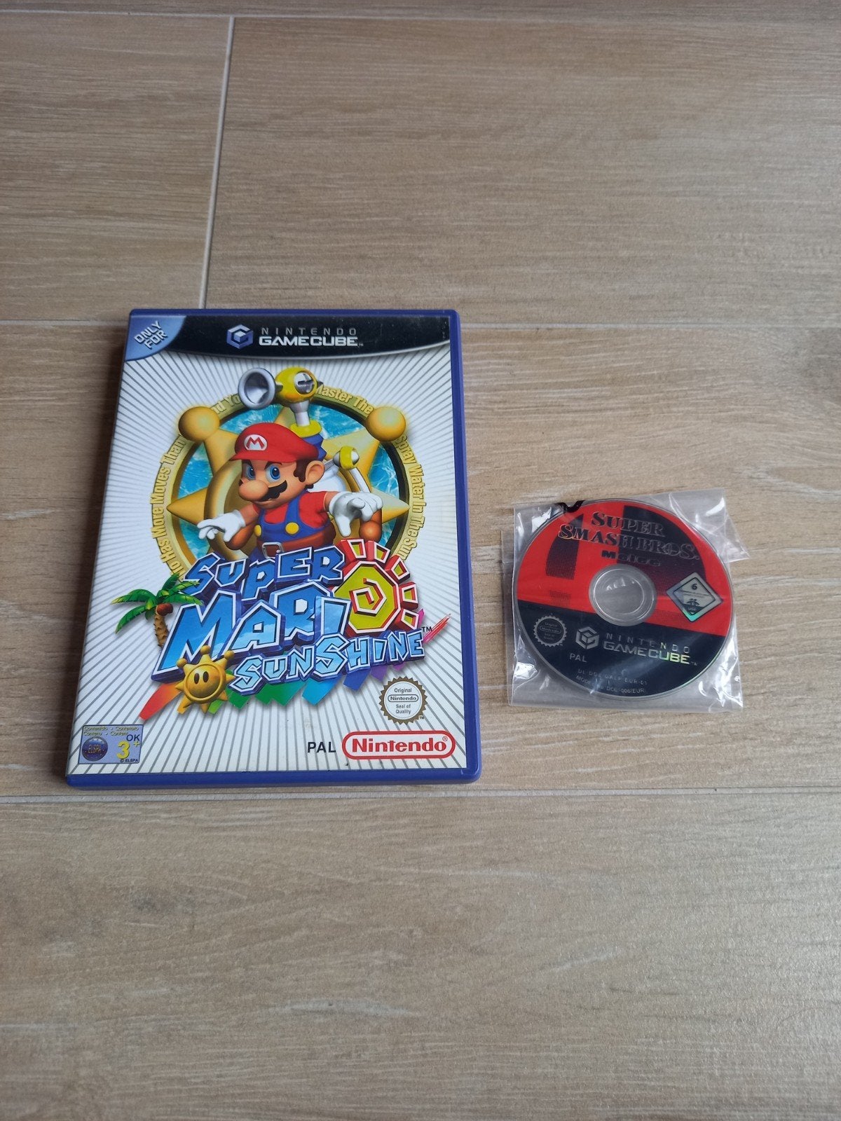Super Mario Sunshine + Smash Melee, Spelcomputers en Games, Avontuur en Actie, 1 speler, Ophalen of Verzenden, Zo goed als nieuw
