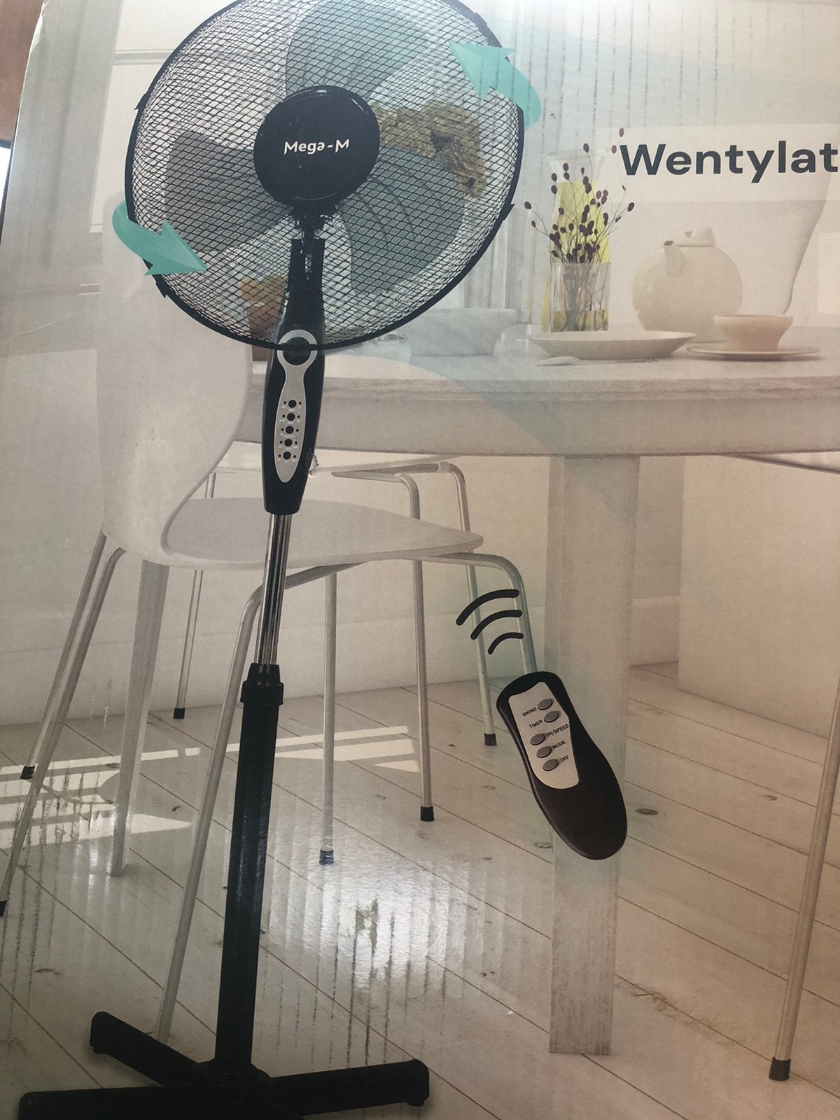 Ventilator waaier met afstandsbediening, Witgoed en Apparatuur, Ventilatoren, Ophalen of Verzenden, Zo goed als nieuw