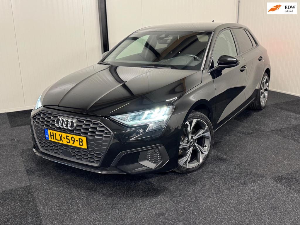 Audi A3 SPORTBACK 30 TFSI S edition 2021 110PK LED/KEYLESS/L, Auto's, Audi, Voorwielaandrijving, Gebruikt, Zwart, Bedrijf
