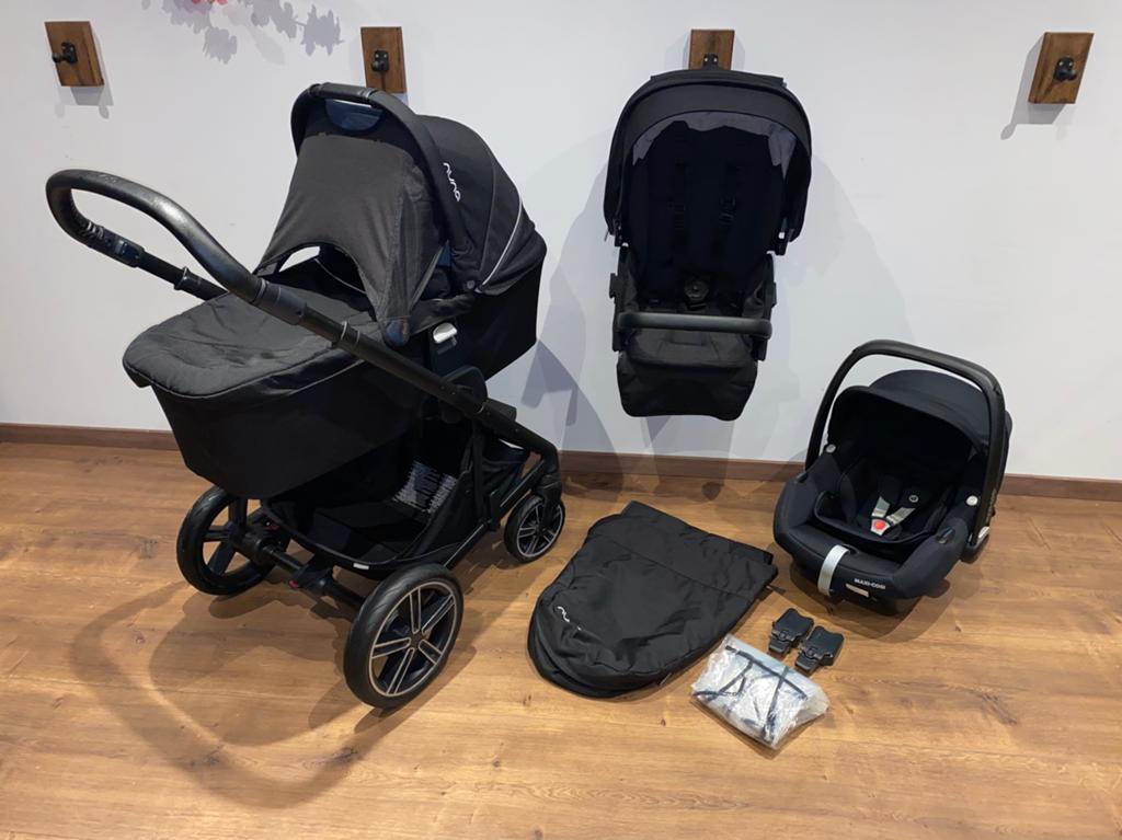 Nuna Mixx Jett Black 3in1 Kinderwagen incl Maxicosi, Kinderen en Baby's, Ophalen, Voetenzak, Zo goed als nieuw, Nuna