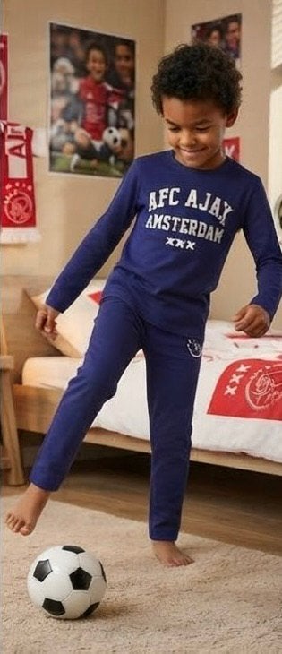 AJAX Kinderpyjama 100% Katoen. Maat: 128/134, Ophalen of Verzenden, Zo goed als nieuw, Jongen of Meisje, Nacht- of Onderkleding