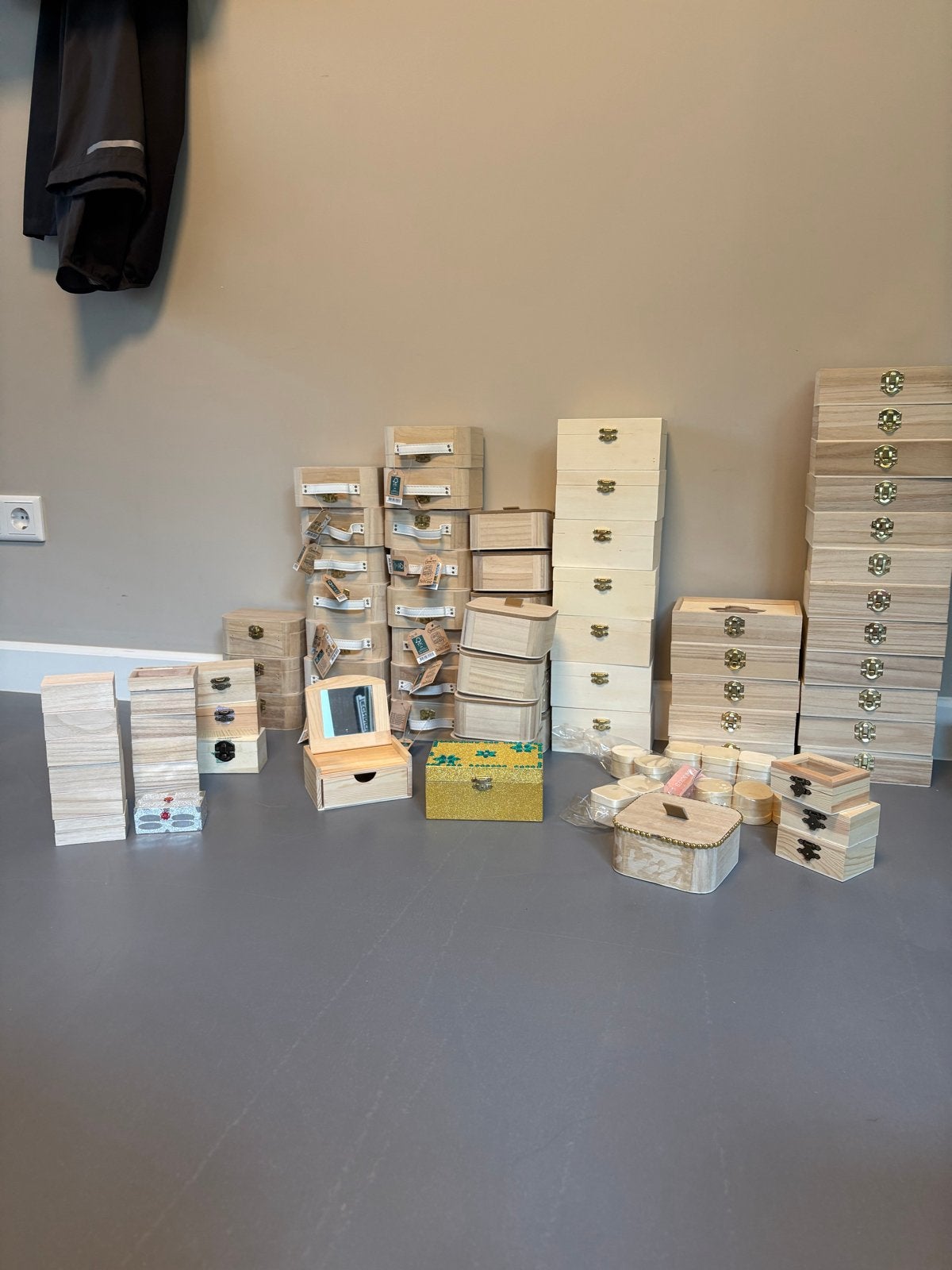 Grote partij houten knutsel hobby kistjes, Overige merken, Knutselmateriaal, Handgemaakt, Overige thema's
