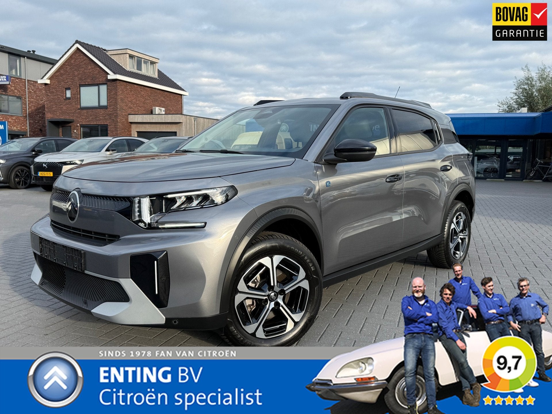 Citroen Ë-C3 Aircross Max 113pk Comfort Range 44 kWh MAX 3, Auto's, Dealer onderhouden, Stof, Gebruikt, Grijs