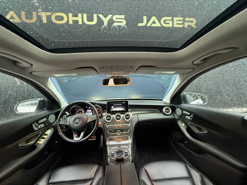 Mercedes-Benz C300 4-MATIC AMG BURMESTER PANO MEMORY, Auto's, Mercedes-Benz, Automaat, Gebruikt, Wit, Vierwielaandrijving