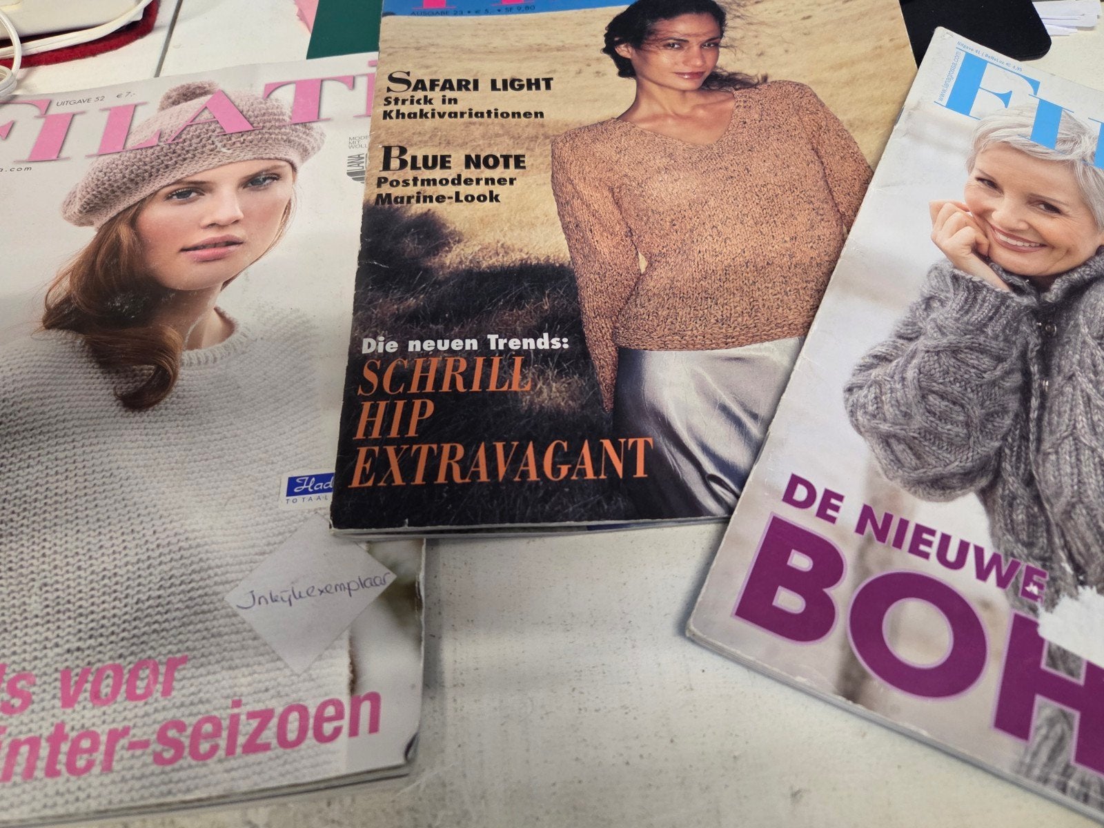 Zolderopruiming 3 x boek met mooie breipatronen FILATI, Hobby en Vrije tijd, Breien en Haken, Ophalen of Verzenden, Haken, Patroon of Boek