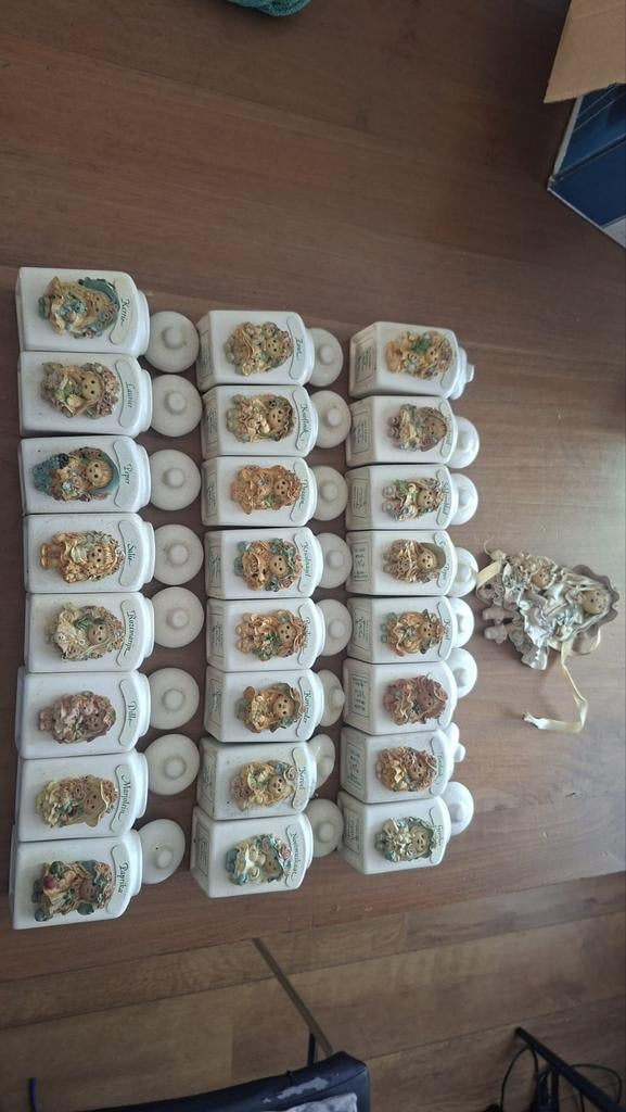 Vintage Kruidenpotjes Set - Jitske Goldina Art, Ophalen of Verzenden