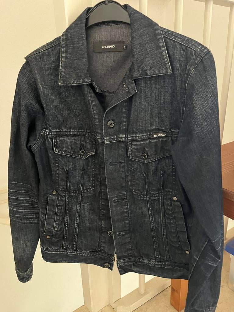 Spijkerjack maat S, Ophalen of Verzenden, Zo goed als nieuw, Maat 46 (S) of kleiner, Blauw