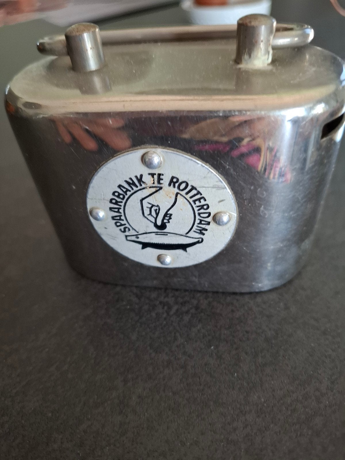 Vintage Spaarbank te Rotterdam spaarpot, Ophalen