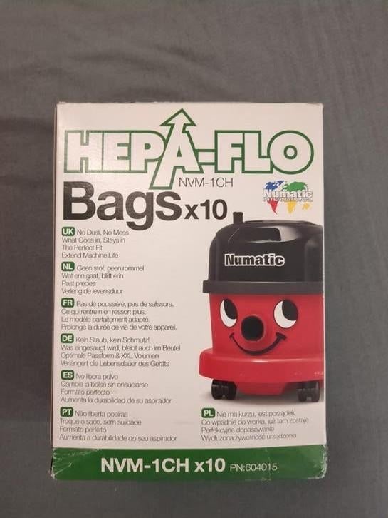 Henry Numatic NVM-1CH Hepa-Flo stofzuigerzakken (7 stuks), Stofzak, Numatic, Overige typen, Nieuw
