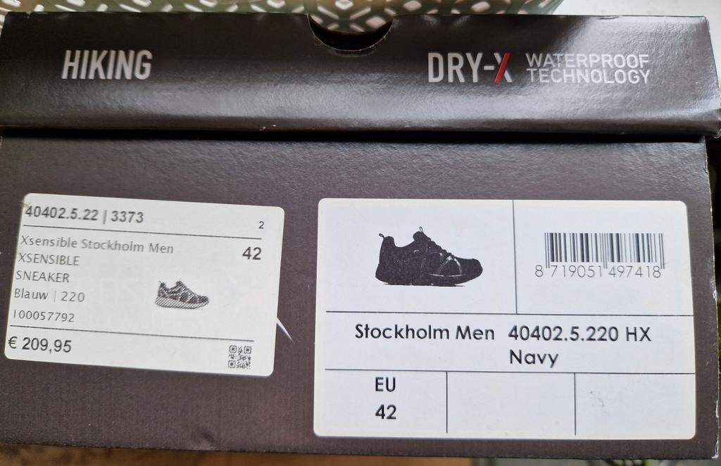 Xsensible HX heren wandelschoenen maat 42 HX, Blauw, Ophalen of Verzenden, Zo goed als nieuw, Wandelschoenen of Bergschoenen